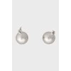 Серьги-подвески из белого золота