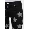 Чорні джинси skinny fit в принт