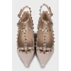 Кожаные балетки Rockstud