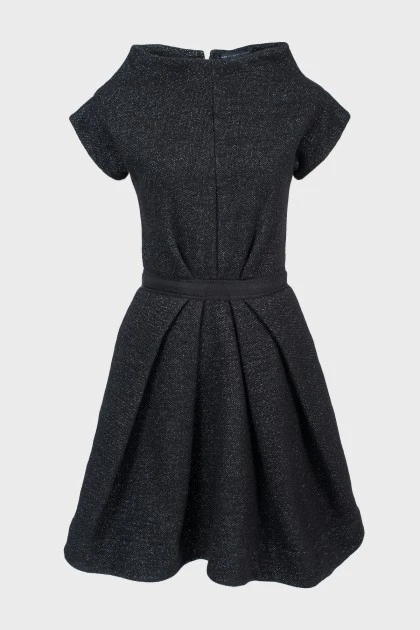 Черное люрексовое платье