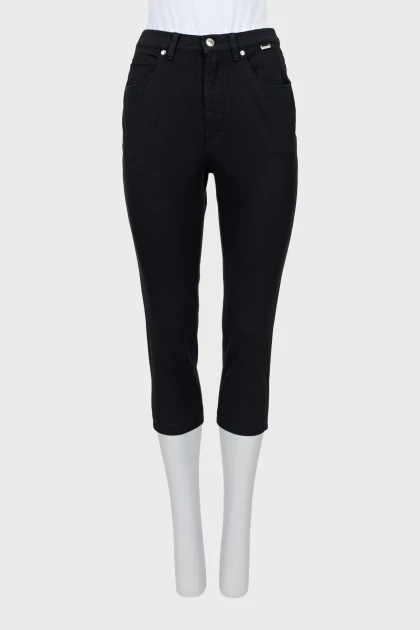 Укорочені чорні джинси skinny fit