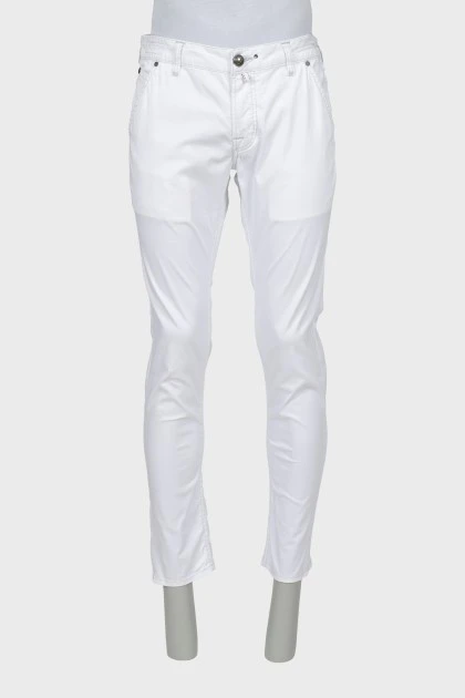 Чоловічі білі джинси slim fit