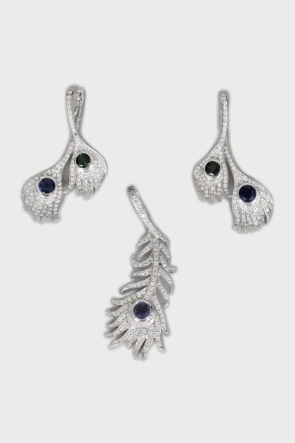 Комплект із білого золота Peacock