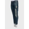Сині джинси boyfriend cut fit