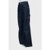 Сині джинси wide leg fit з биркою