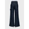 Сині джинси wide leg fit з биркою