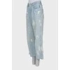 Джинсы wide leg fit на пуговицах