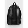 Чорний велюровий рюкзак