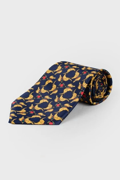 Краватка з принтом жовті слони