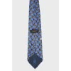 Голубой галстук с принтом