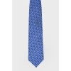 Голубой галстук в абстрактный принт