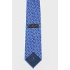 Голубой галстук в абстрактный принт