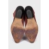 Высокие казаки Denvee из замши 