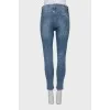 Рвані джинси skinny fit блакитного кольору