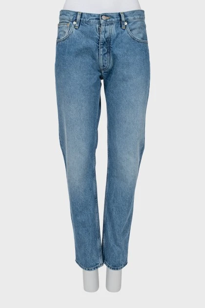 Чоловічі голубі джинси straight fit
