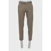 Мужские коричневые брюки straight fit