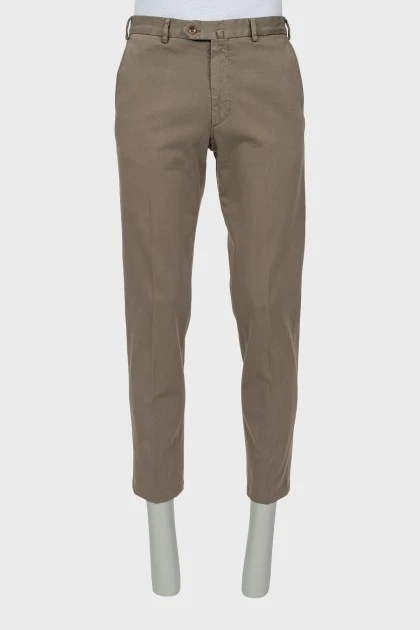 Мужские коричневые брюки straight fit
