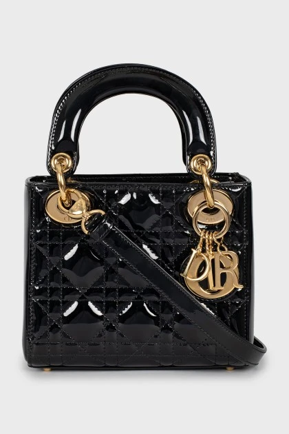Сумка Lady Dior з лакованої шкіри