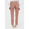 Розовые текстурные брюки