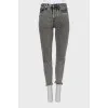 Джинси tapered fit сірого кольору