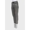 Джинси tapered fit сірого кольору