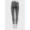 Джинси tapered fit сірого кольору