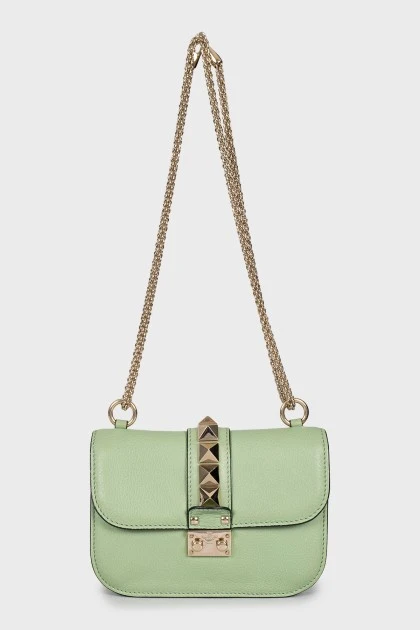 Зелена сумка Rockstud Glam Lock