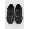 Черные твидовые кроссовки