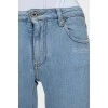 Джинсы skinny fit голубого цвета