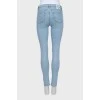 Джинсы skinny fit голубого цвета