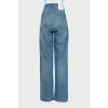 Джинси wide leg fit з рваним ефектом