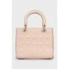 Розовая сумка Lady Dior