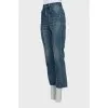 Джинсы straight fit с рельефным швом