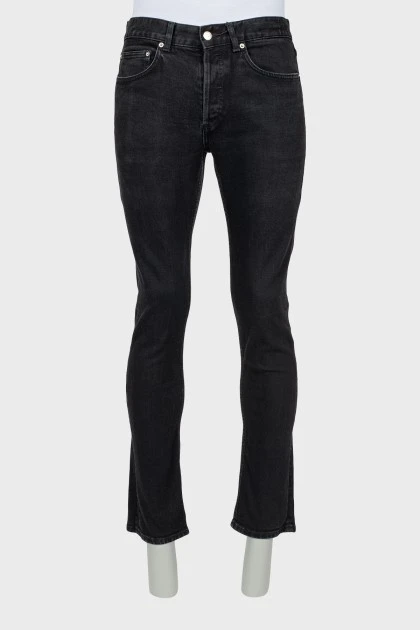 Чоловічі чорні джинси regular fit