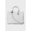 Біла сумка Lady Dior