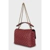 Червона сумка Rockstud Spike