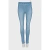 Голубые джинсы skinny fit на молнии