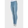 Голубые джинсы skinny fit на молнии