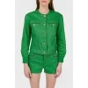Куртка из зеленого денима с биркой