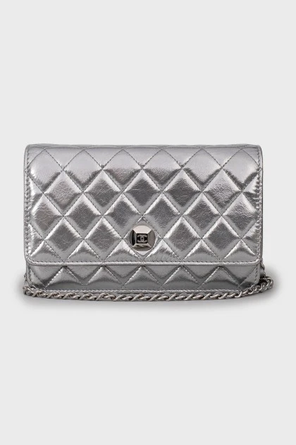 Срібляста сумка Wallet on Chain