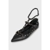 Балетки зі шкіри Rockstud