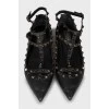 Балетки зі шкіри Rockstud