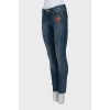 Джинсы skinny fit с вышивкой