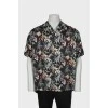Мужская рубашка oversize в цветочный принт 