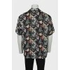 Мужская рубашка oversize в цветочный принт 