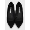 Замшевые туфли kitten heel