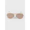 Солнцезащитные очки-авиаторы коричневые