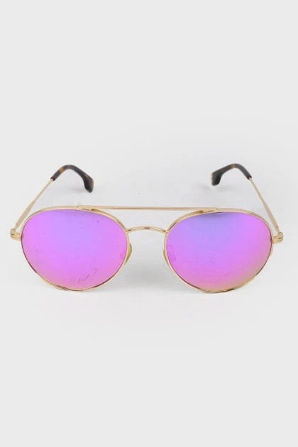 Сонцезахисні окуляри-авіатори рожеві
