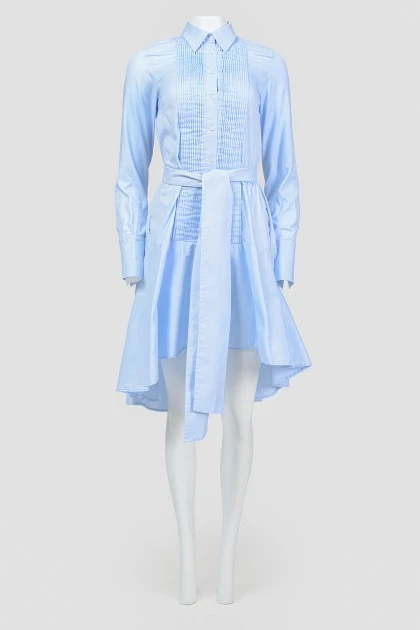Сукня-сорочка з асиметричним низом під пояс