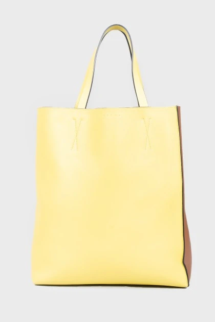 Двухцветная сумка-шоппер 